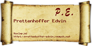 Prettenhoffer Edvin névjegykártya